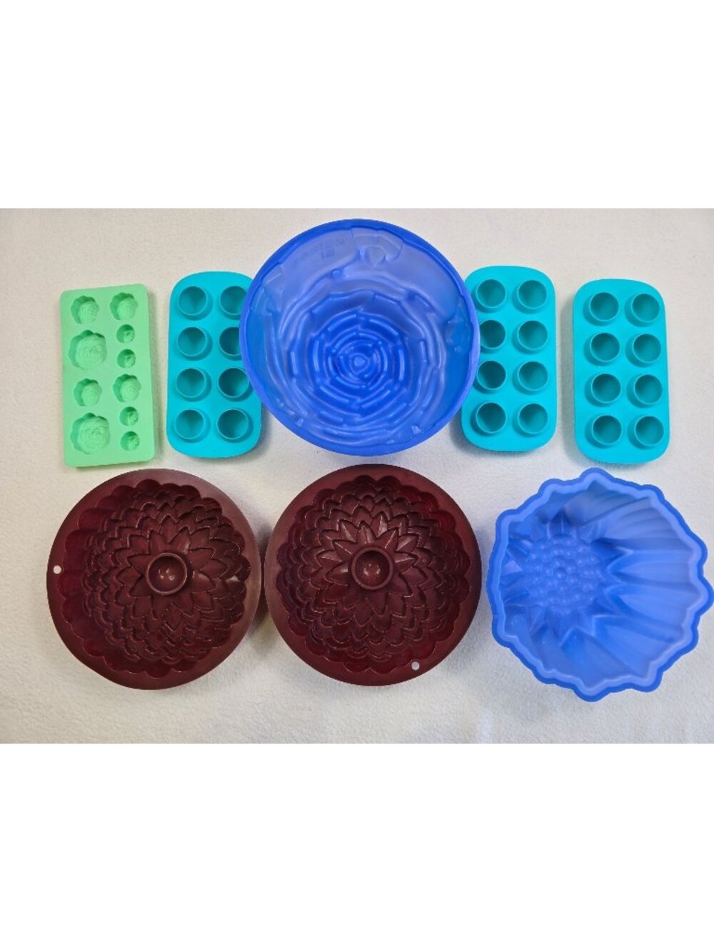 Silicone Cake Bundt Jello Chocolate Ice Cube Molds Set